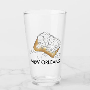 Beignet New Orleans NOLA Louisiana Pastry Glass