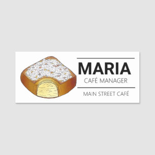 Beignet Pastry Louisiana LA New Orleans NOLA Food Name Tag