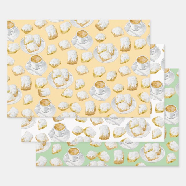 Beignets et papier d'enveloppement de café (Lot)