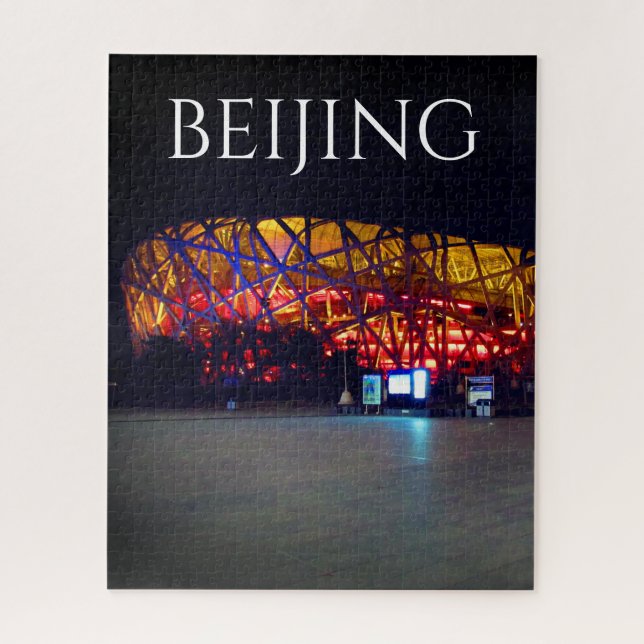 beijing birds nest stadium jigsaw puzzle (Vertical)