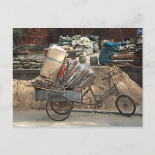 Beijing China Bicycle Postcard