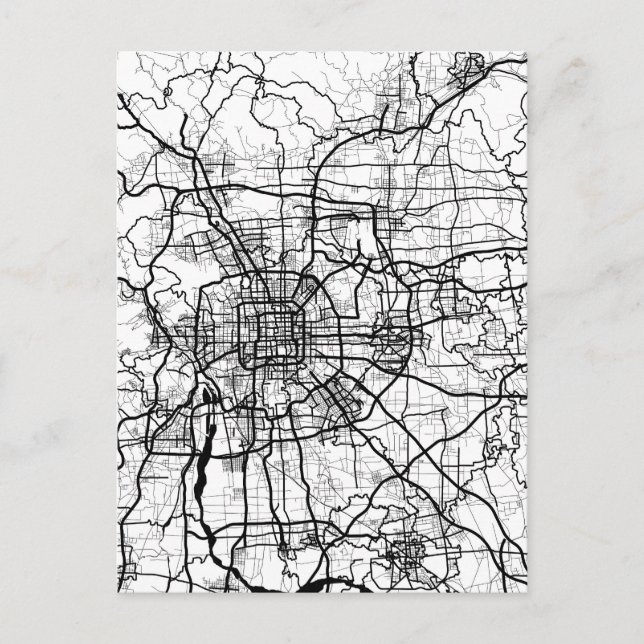 Beijing China Map Postcard (Front)