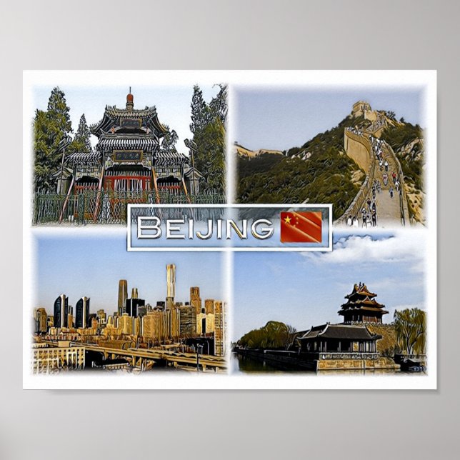 Beijing - China - Mosaic - Poster (Front)
