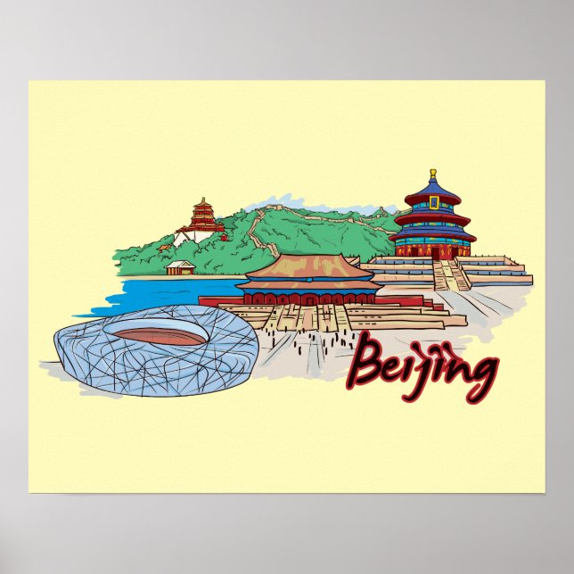 Beijing China Travel Poster (Front)
