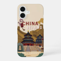Beijing China Travel Poster | Vintage Illustration