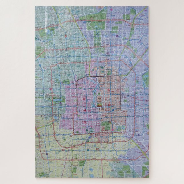 beijing map jigsaw puzzle (Vertical)