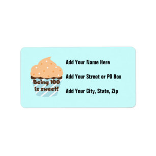 Being 100 is Sweet Birthday T-shirts and Gifts Label