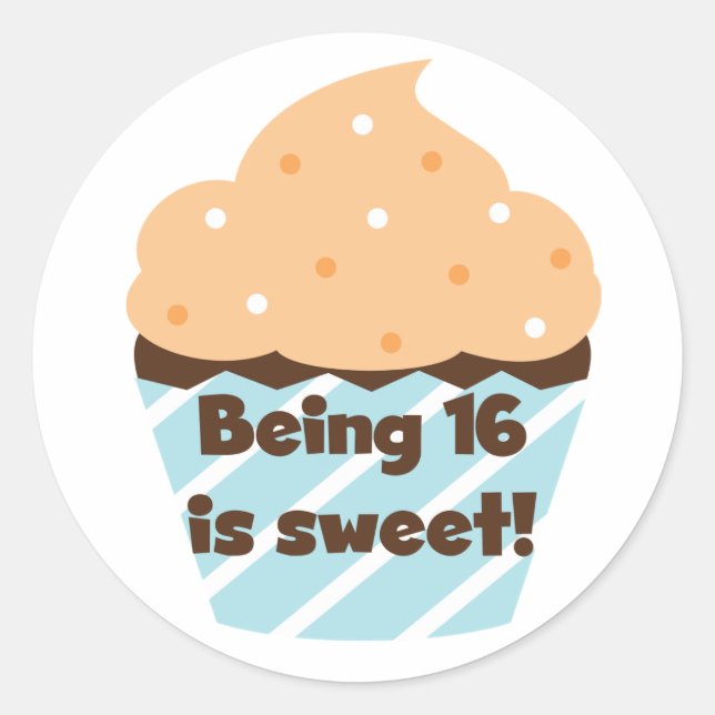 Being 16 is Sweet Birthday T shirts and Gifts Classic Round Sticker (Front)