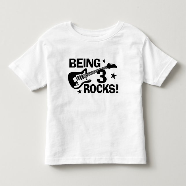 Being 3 Rocks Toddler T-shirt (Front)