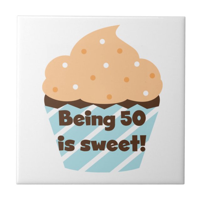 Being 50 is Sweet T-shirts and Gifts Tile (Front)