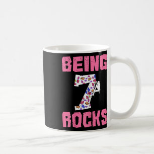 Being 7 Rocks Birthday Girl Climbing Coffee Mug