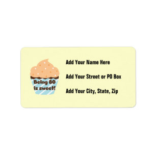 Being 80 is Sweet Birthday T-shirts and Gifts Label