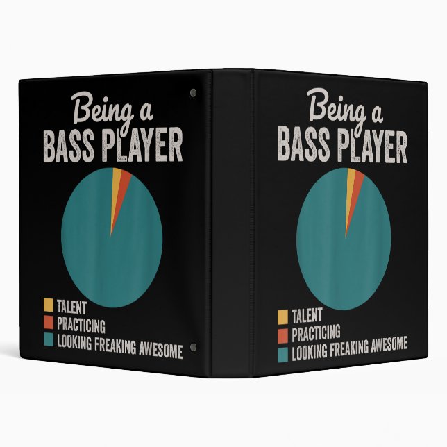 Being a Bassist Musician Funny Bass Guitar Player Binder (Background)