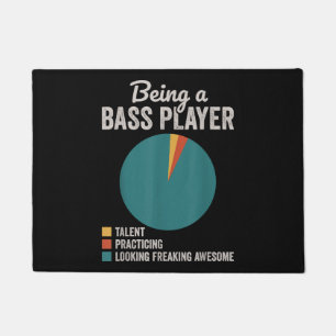 Being a Bassist Musician Funny Bass Guitar Player Doormat