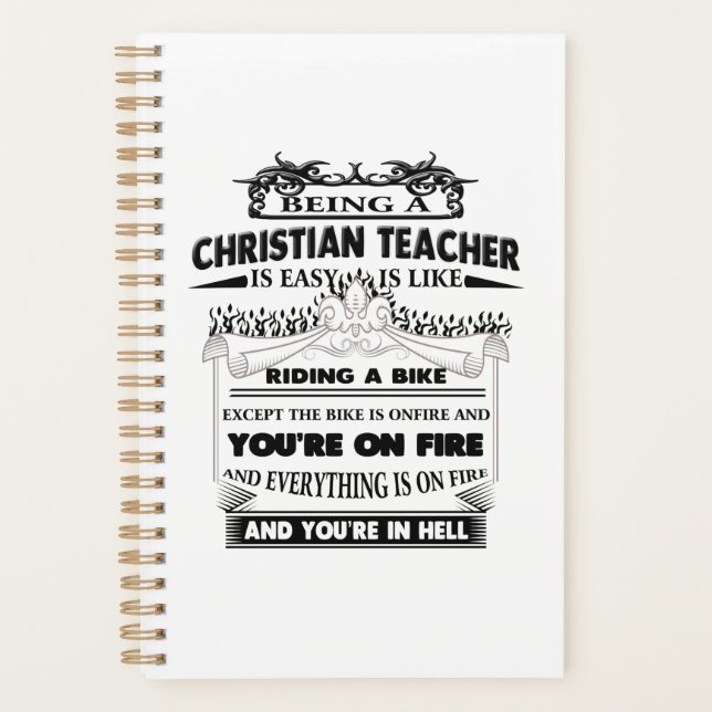 Being A Christian Teacher Gifts for Women Men Planner (Front)
