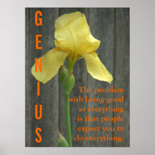 Being a genius is hard work 3 poster