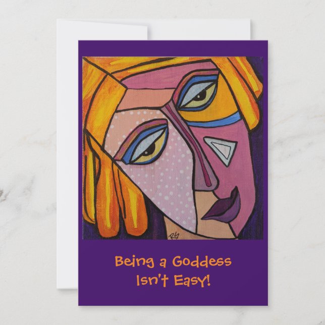 Being a Goddess Isn't Easy Flat Card (Front)