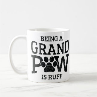 Being A Grand Paw Is Ruff Dog Grandpa Grand Coffee Mug