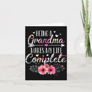 Being A Grandma Makes My Life Complete Announcemen Card