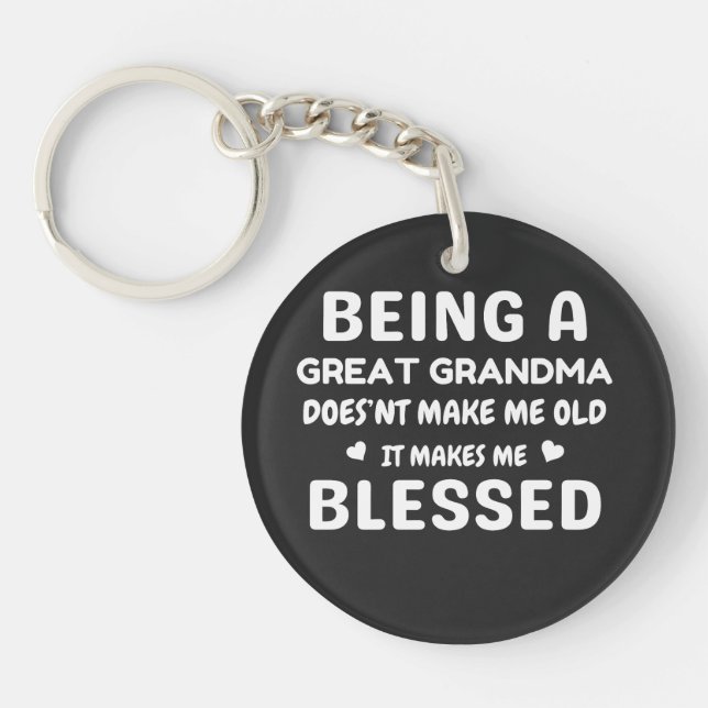 Being A Great Grandma Keychain (Front)