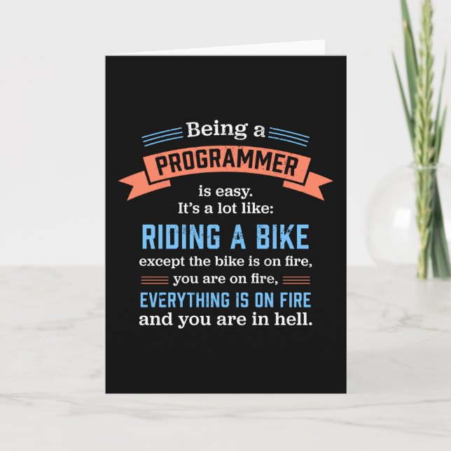 Being a Programmer - Funny Coding Gift Card (Front)