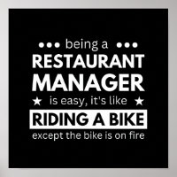 being a restaurant manager is easy, funny job