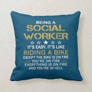Being a social worker throw pillow