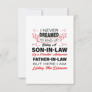 Being A Son In Law Gift For Your Son RSVP Card