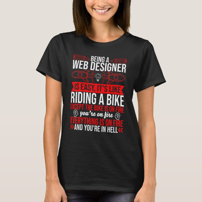 Being A Web Designer Is Easy Quotes T-Shirt (Front)