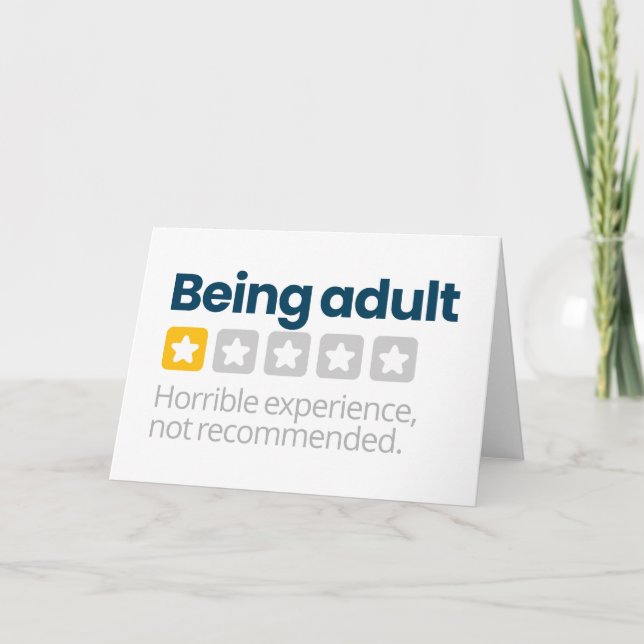 Being Adult Thank You Card (Front)