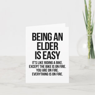 Being an elder is easy card