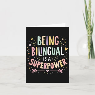 Being Bilingual Is A Superpower Back To School Esl Card