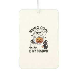Being Cool Is Costume Halloween Ghost Pumpkin Cat_ Air Freshener