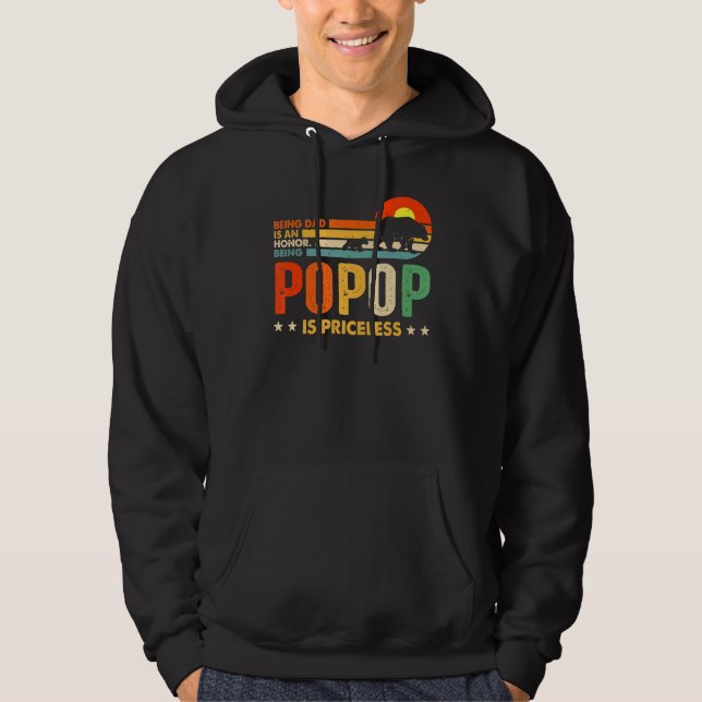 Being Dad Is An Honour Being Popop Is Priceless Fa Hoodie (Front)