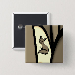 Being Foxy 2 Inch Square Button