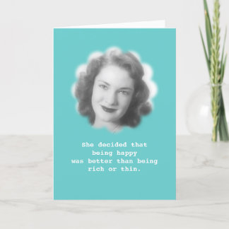 Being Happy, Fun Vintage Photo Card