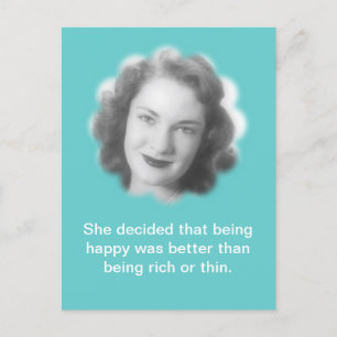 Being Happy, Fun Vintage Photo Postcard