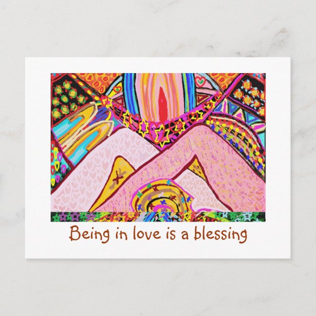 Being in love is a blessing postcard (Front)