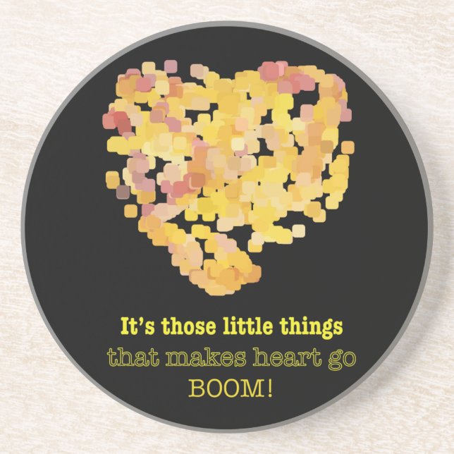 Being in love quote: It's those little things ... Coaster (Front)