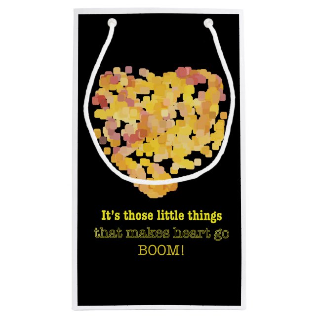Being in love quote: It's those little things ... Small Gift Bag (Back)