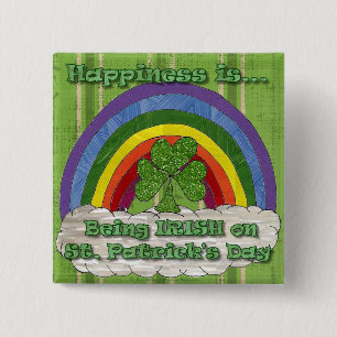 Being Irish On St Patrick's Day 2 Inch Square Button