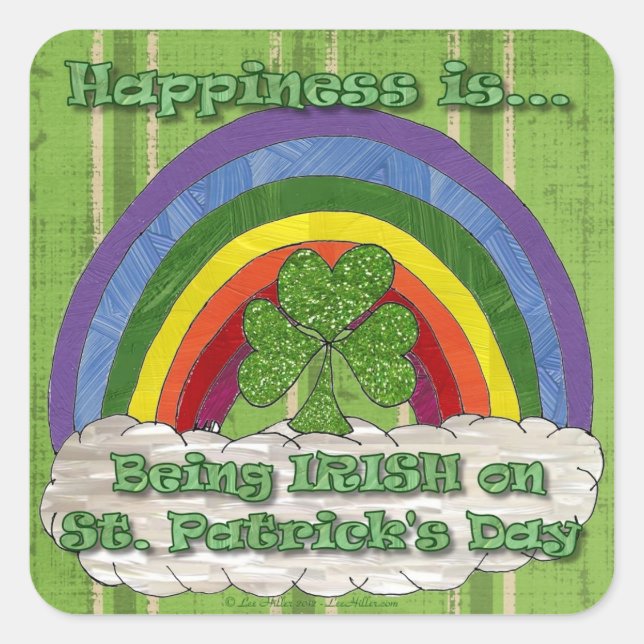 Being Irish On St Patrick's Day Square Sticker (Front)