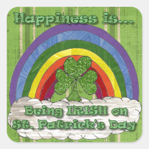 Being Irish On St Patrick's Day Square Sticker
