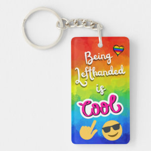 Being Left Handed is Cool! Colourful Keychain