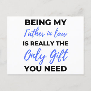 Being My Father In Law Is Really The Only Gift 2 Holiday Postcard