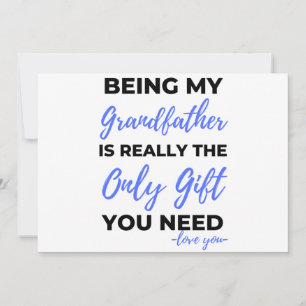 Being My Grandfather Is Really The Only Gift bl Holiday Card