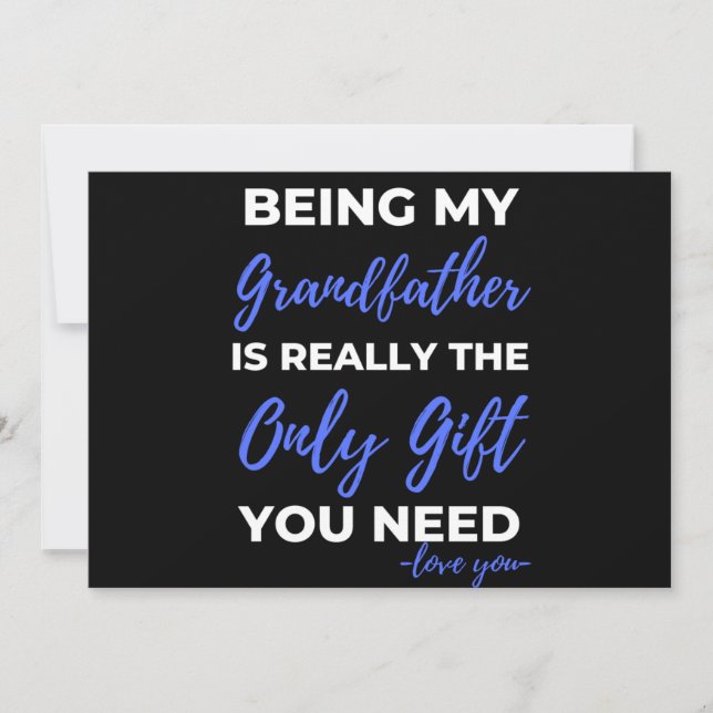 Being My Grandfather Is Really The Only Gift Holiday Card (Front)