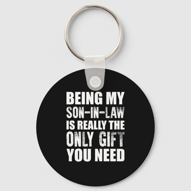 Being My Son-In-law Gift Christmas Son Birthday Keychain (Front)