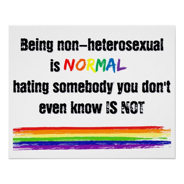 Being non-hetero is normal Pride  Poster (Front)