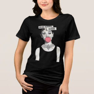 Being Normal is Boring Audey Hepburn Tri-Blend Shirt
